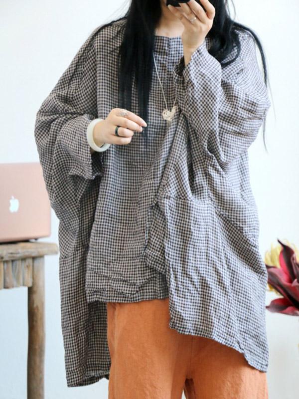 xakxx Casual Linen Vintage Blouses