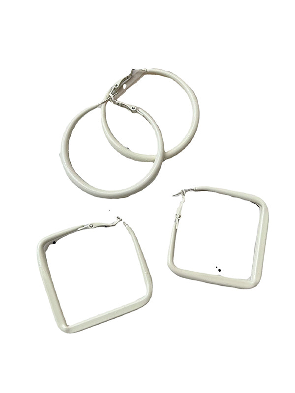 xakxx Simple Chic Geometric Solid Color Earrings