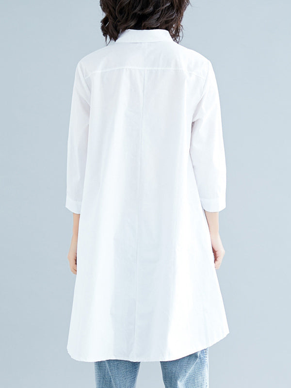 xakxx Original Irregularity Solid Blouses&Shirts