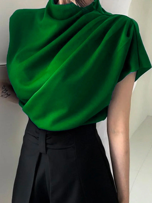 xakxx Urban Solid Color Short Sleeve T-Shirt Top