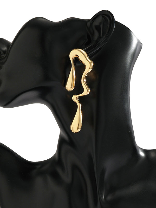 xakxx Geometric Solid Color Drop Earrings