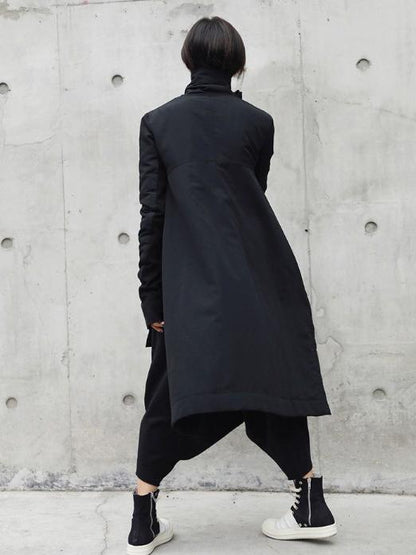 xakxx High-neck Cool Irregular Warm Jacket