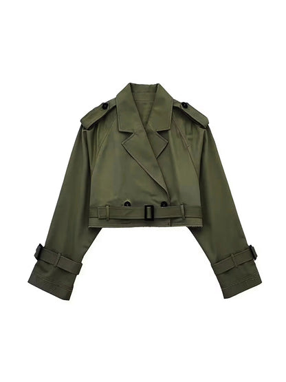 xakxx Long Sleeves Loose Split-Joint Lapel Jackets