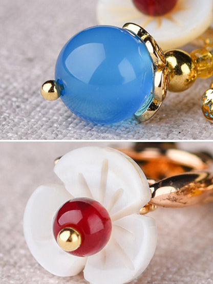 xakxx Vintage Asymmetric Plum Blossom Branch Earrings