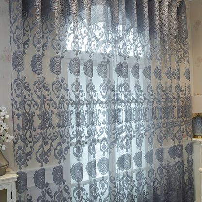1pc Exquisite Jacquard Embroidered Window Sheer Curtain - Soft, Stylish, and Breathable Window Treatment for Living Room, Bedroom, and Balcony - Elevate Your Home Decor with Luxurious Textures and Natural Light Filtering