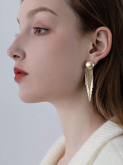 xakxx Original Creation Tasseled Geometric Earrings Accessories