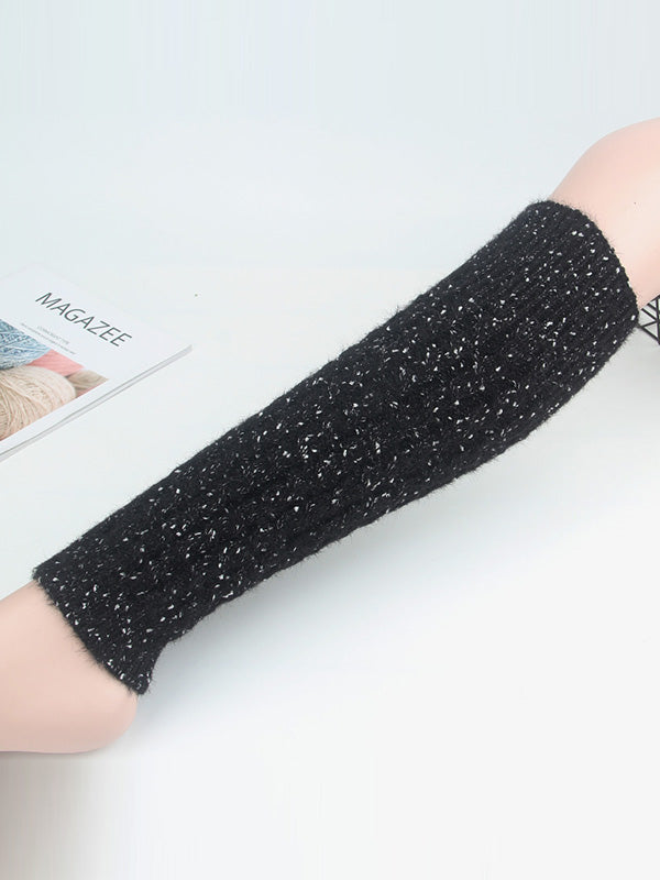 xakxx Wool Knitted Dot Twist Leg Warmers Accessories