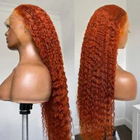 30 Inch Brazilian Loose Deep Wave 360 Lace Front Human Hair Wigs 13x4 Synthetic Curly Wig for Black Women