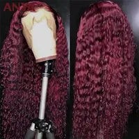 30 Inch Brazilian Loose Deep Wave 360 Lace Front Human Hair Wigs 13x4 Synthetic Curly Wig for Black Women