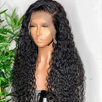30 Inch Brazilian Loose Deep Wave 360 Lace Front Human Hair Wigs 13x4 Synthetic Curly Wig for Black Women