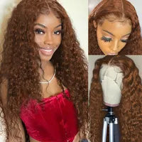 30 Inch Brazilian Loose Deep Wave 360 Lace Front Human Hair Wigs 13x4 Synthetic Curly Wig for Black Women