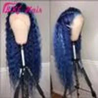 30 Inch Brazilian Loose Deep Wave 360 Lace Front Human Hair Wigs 13x4 Synthetic Curly Wig for Black Women