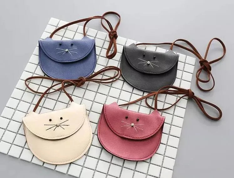 Cute Kids Coin Purse Little Girls Rabbit Messenger Bags Baby Girls Cat Messenger Bags Animal Fashion Decoration Bags Gifts