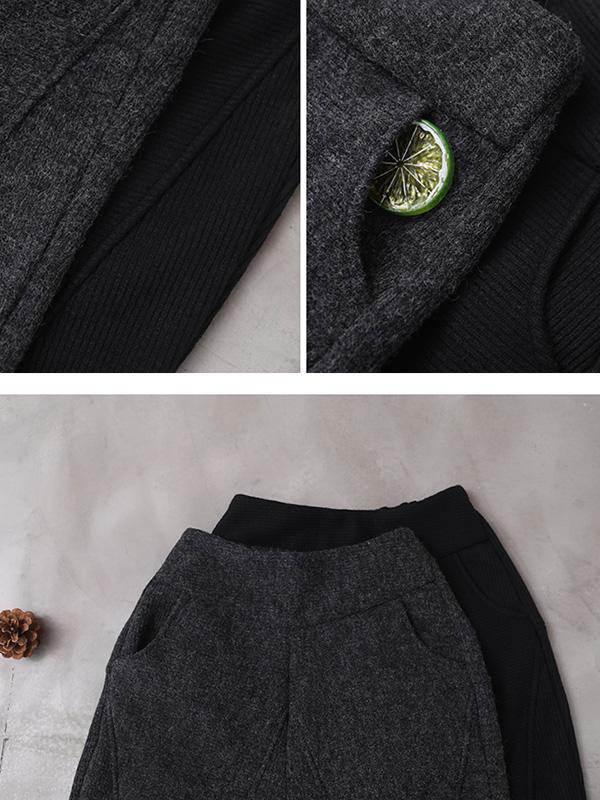 xakxx Loose Stitching Velvet Thickening Pants
