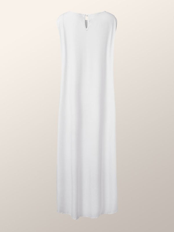 xakxx High-Low Sleeveless Figure Printed Round-Neck Vest Top