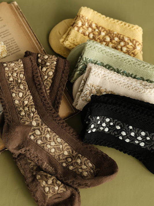 xakxx Vintage Jacquard Cotton Socks Accessories