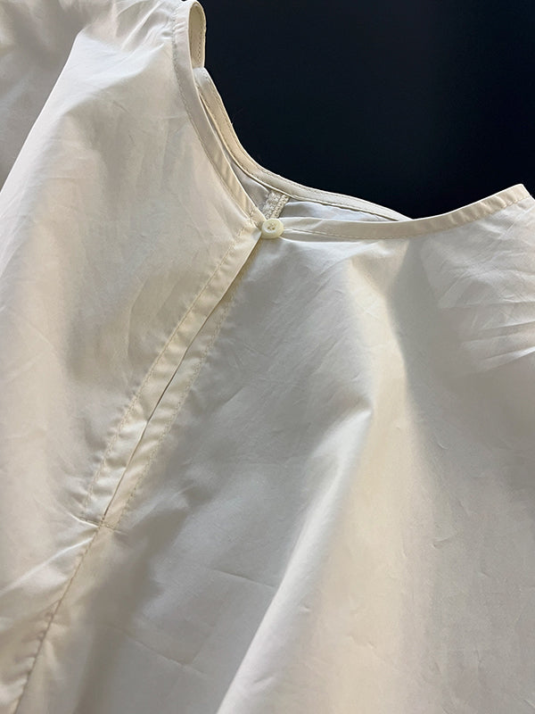 xakxx Batwing Sleeves Loose Elasticity Solid Color Round-Neck Blouses&Shirts Tops