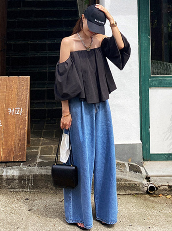 xakxx Urban Blue Wide Leg Jean Pants