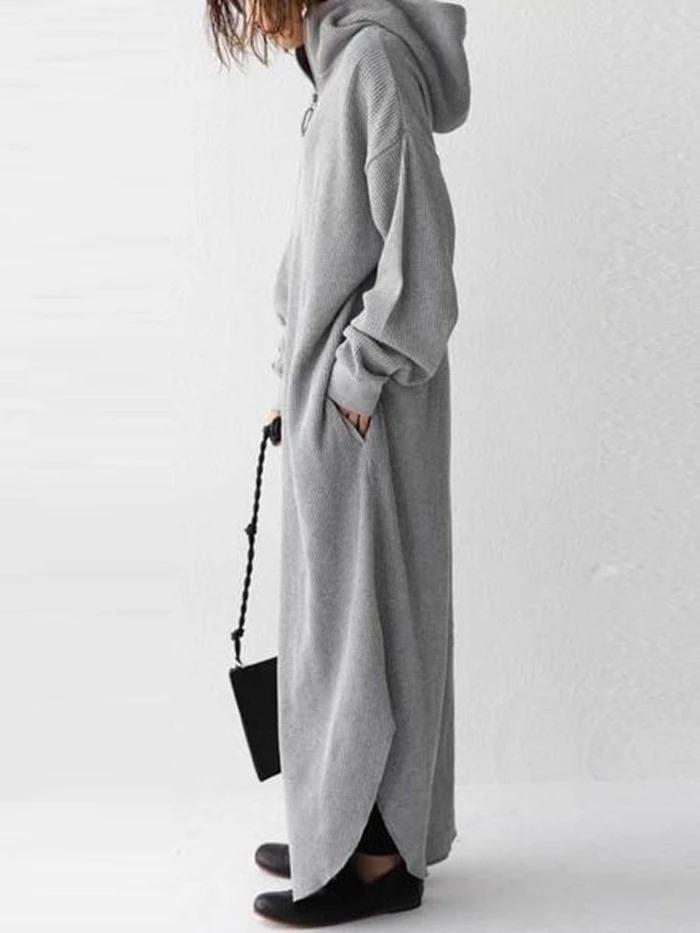 xakxx Simple Loose 2 Colors Long Dress