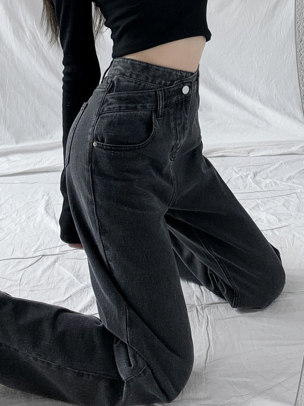xakxx 4 Colors High Waisted Jean Pants Bottoms