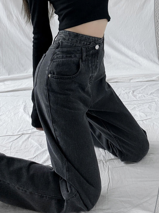 xakxx 4 Colors High Waisted Jean Pants Bottoms
