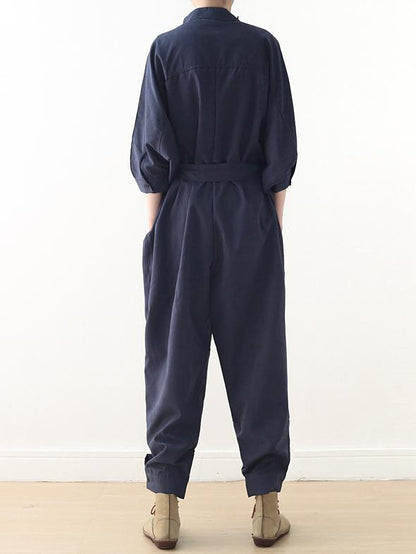 xakxx Loose Lace-Up Overall Jumpsuits