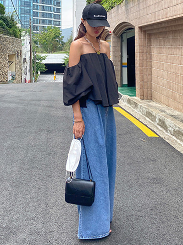 xakxx Urban Blue Wide Leg Jean Pants