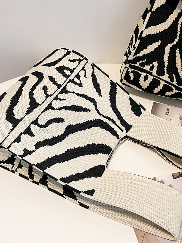 xakxx Contrast Color Bags Woven Handbag