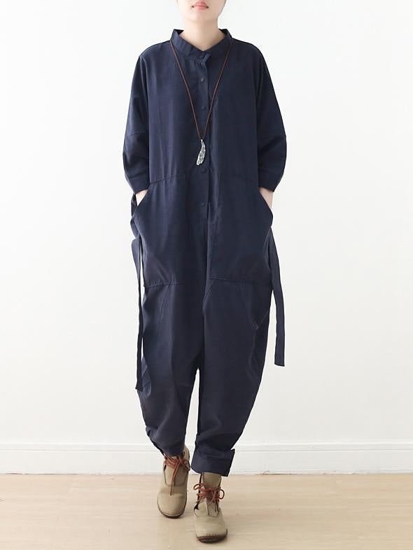 xakxx Loose Lace-Up Overall Jumpsuits