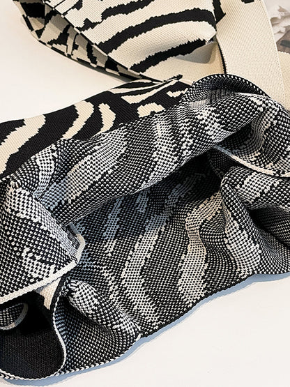 xakxx Contrast Color Bags Woven Handbag