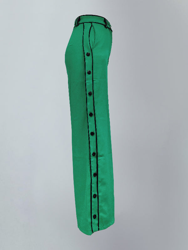 xakxx Stylish Wide Leg H-Line Solid Color Pants
