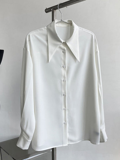 xakxx Stylish 3 Colors Solid Color Long Sleeves Blouse