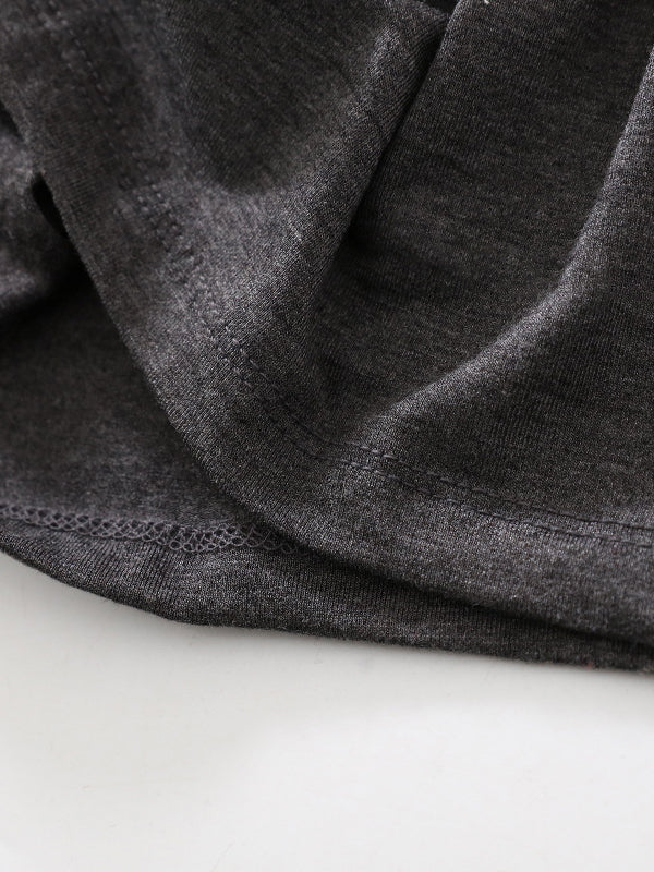 xakxx High Waisted Loose Drawstring Elasticity Solid Color Casual Pants Bottoms Trousers