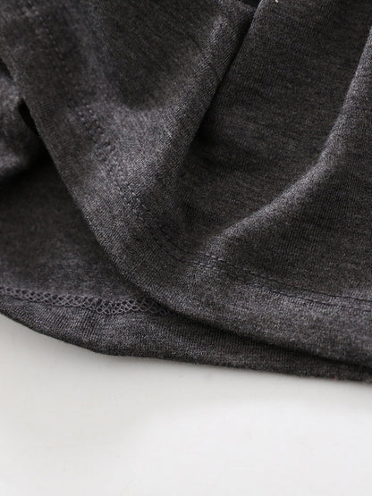 xakxx High Waisted Loose Drawstring Elasticity Solid Color Casual Pants Bottoms Trousers