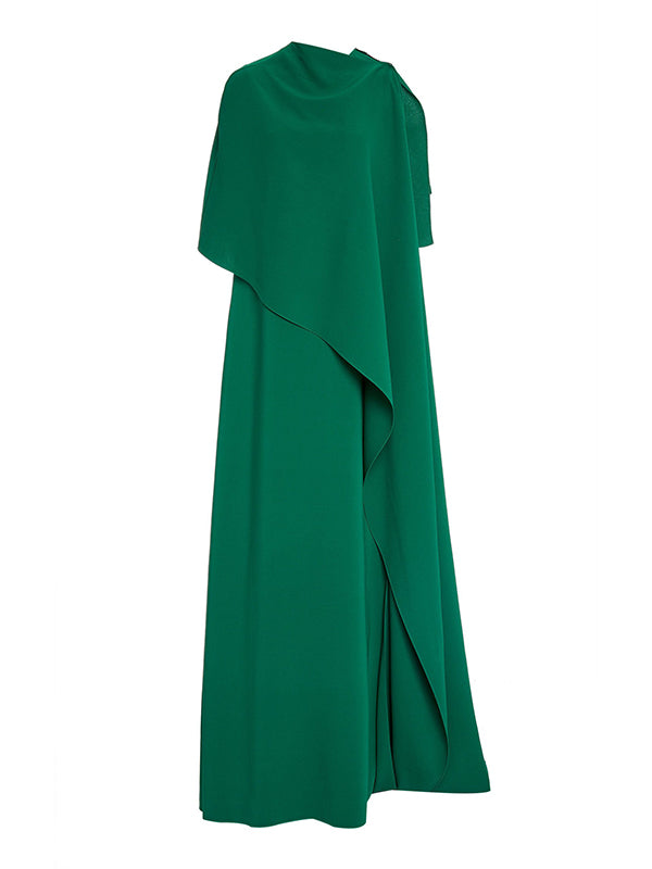 xakxx Loose Asymmetric Solid Color Maxi Dresses