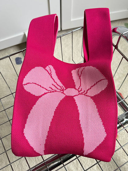 xakxx Casual Weave Contrast Color Bags Accessories