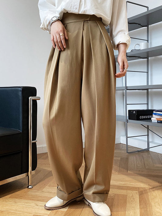xakxx Loose Wide-Leg Velcro Suit Pants