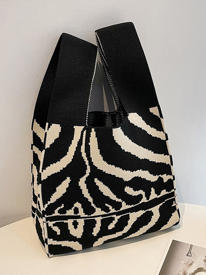 xakxx Contrast Color Bags Woven Handbag