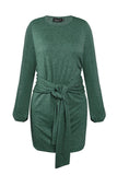 Xakxx New Mini Dress With Belt(3 Colors)