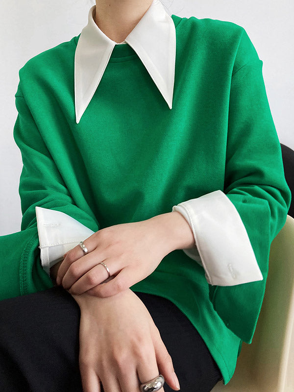 xakxx Stylish 3 Colors Solid Color Long Sleeves Blouse