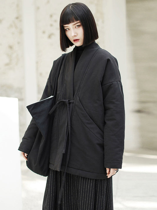 xakxx Original Solid Warm Cotton-Padded Coat