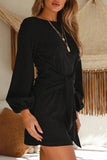 Xakxx New Mini Dress With Belt(3 Colors)