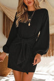 Xakxx New Mini Dress With Belt(3 Colors)