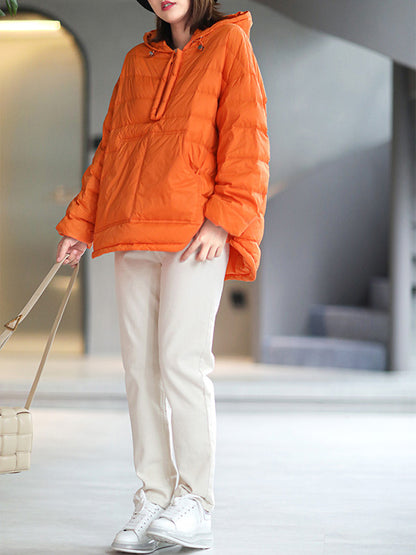 xakxx Original Solid Hooded Duck Down Coat