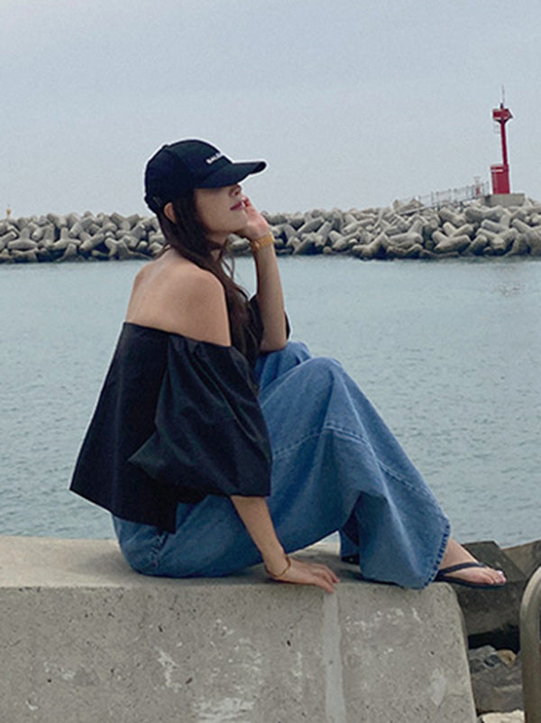 xakxx Urban Blue Wide Leg Jean Pants