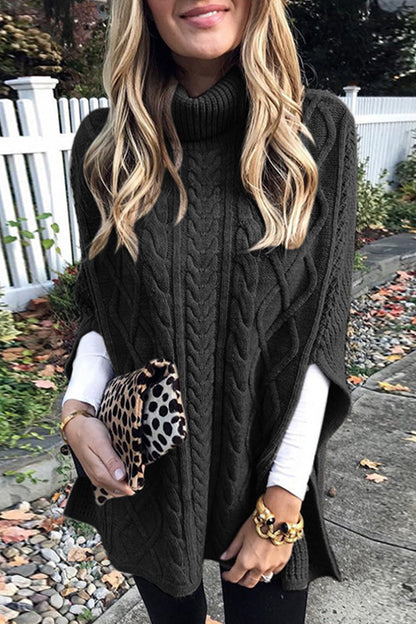 xakxx xakxx-Fashion Casual Solid Pullovers Turtleneck Tops