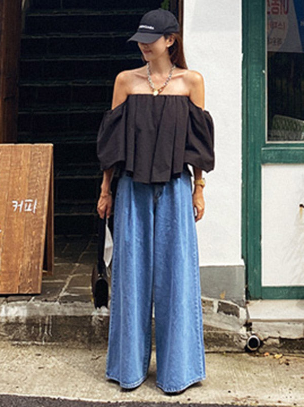 xakxx Urban Blue Wide Leg Jean Pants