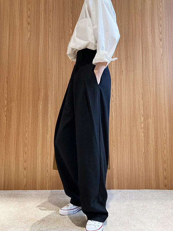 xakxx Loose Wide-Leg Velcro Suit Pants