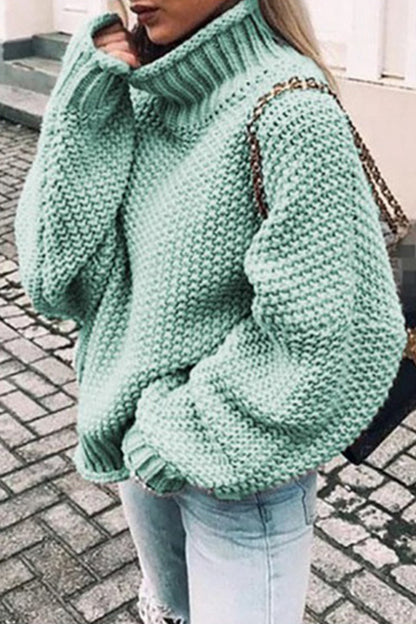 xakxx xakxx-Fashion Casual Solid Patchwork Turtleneck Sweaters(14 Colors)