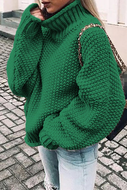 xakxx xakxx-Fashion Casual Solid Patchwork Turtleneck Sweaters(14 Colors)